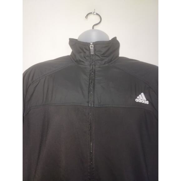 Adidas Mens Athletic Jacket Large Full Zip Long Sleeve Golf Outdoor Black - Picture 2 of 11